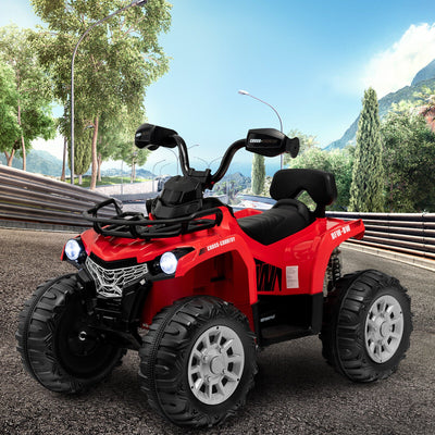12V Kids Ride On ATV 4 Wheeler with MP3 and Headlights - Red