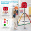 Kids Folding Horizontal Bar with Adjustable Heights - Multicolor