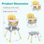 Chaise haute convertible 6-en-1 pour bébé - Jaune