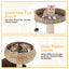 41 Inch Rattan Cat Tree with Napping Perch - Brown