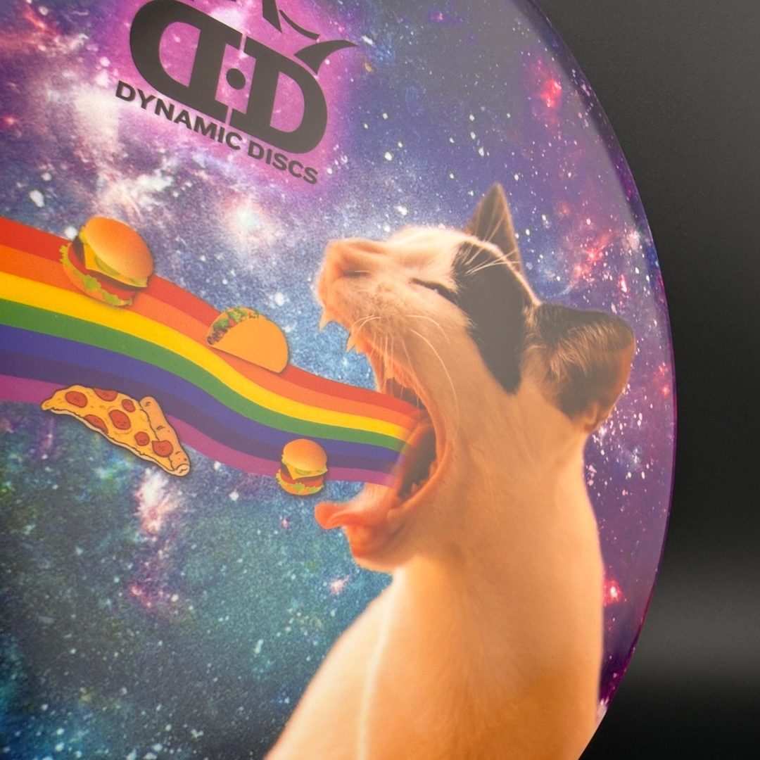 Fuzion Justice - DyeMax - Space Kitty Rainbow Disc Golf Disc