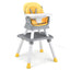 Chaise haute convertible 6-en-1 pour bébé - Jaune