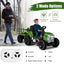 Tractor Eléctrico de 12V con Cargador para Niños de 3 Años en Adelante - Verde Oscuro