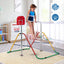 Kids Folding Horizontal Bar with Adjustable Heights - Multicolor