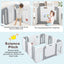14 Panels Kids Safety Activity Play Center with Drawing Board - Gray