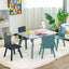 5-Piece Kids Wooden Activity Play Furniture Set - Blue