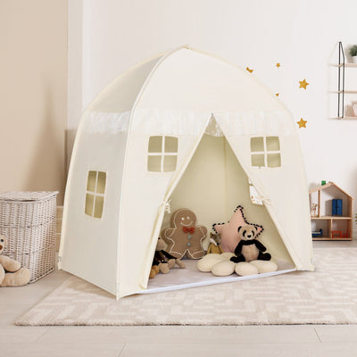 Portable Indoor Kids Play Castle Tent - White