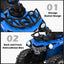 ATV para Niños de 12V con MP3 y Faros - Azul