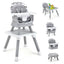 Chaise haute convertible 6-en-1 pour bébé - Gris et blanc