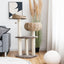 41 Inch Rattan Cat Tree with Napping Perch - Brown