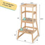 2-in-1 Multifunctional Toddler Step Stool with Safety Rail
