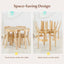 5-Piece Kids Wooden Activity Table and Chair Set - Natural