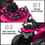 ATV para Niños de 12V con MP3 y Faros - Rosa