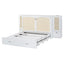 Cama Murphy Grande Blanca con Cajones y Armarios de Almacenamiento