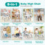 Chaise haute convertible 6-en-1 pour bébé - Gris et blanc