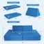 Ensemble de canapé convertible pour enfants en 4 pièces avec tapis pliants - Bleu