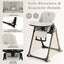 4-in-1 Convertible Baby High Chair - Gray