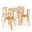 5-Piece Kids Wooden Activity Table and Chair Set - Natural