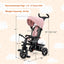 4-in-1 Baby Tricycle Toddler Trike - Pink