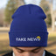 Fake News Embroidered Knit Beanie