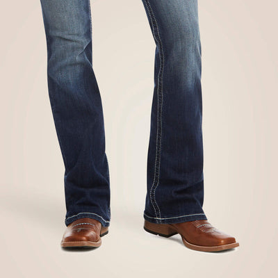 Ariat Women's Mid Rise Boot-Cut Jeans with Unique Pocket Detail - Korvel