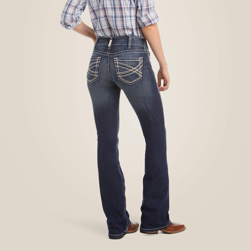 Ariat Women's Mid Rise Boot-Cut Jeans with Unique Pocket Detail - Korvel