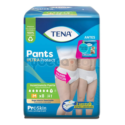 TENA Pant Ultra Unisex Adult Diapers - Size M, 8 Count