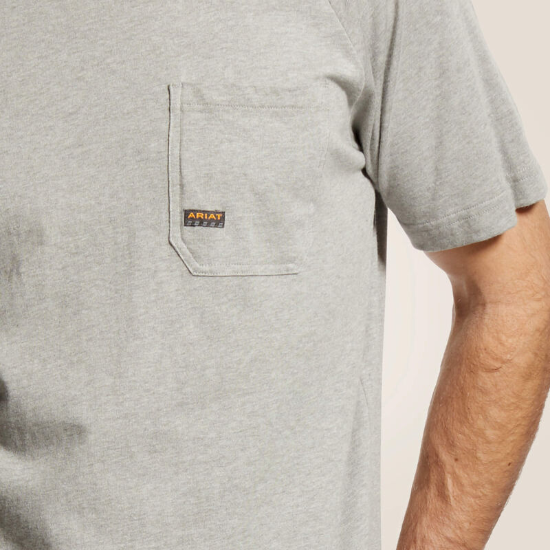 Ariat Men's Rebar Heather Grey Pocket Tee - Korvel