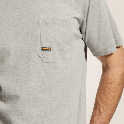 Ariat Men's Rebar Heather Grey Pocket Tee - Korvel