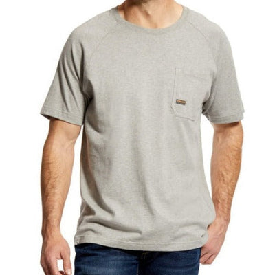 Ariat Men's Rebar Heather Grey Pocket Tee - Korvel