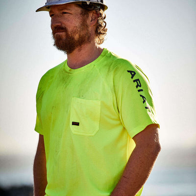 Neon Yellow Rebar Heat Shield T-Shirt - Korvel