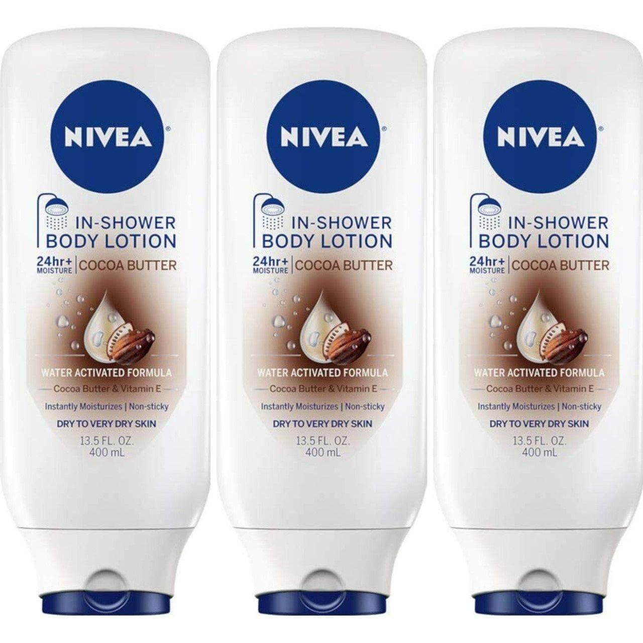 Loción de ducha Nivea con manteca de cacao para piel seca