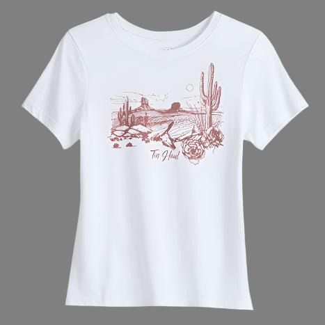 Cactus Blossom Women's Tee | Desert Inspired Fashion - Korvel