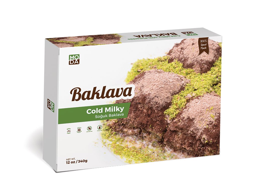 Baklava – Cold Milky with Pistachio, Gift Pack, 9 pcs, 12 oz (340 g)