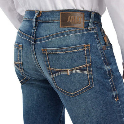 Ariat Men's M4 Ramos Relaxed Fit Boot Cut Jeans - Cayman Wash - Korvel