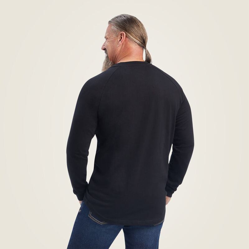 Ariat Men's Rebar Performance Long Sleeve Tee - Black - Korvel