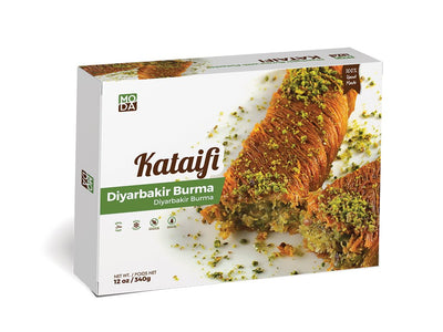 Kataifi – Diyarbakir Burma con pistacho, paquete de regalo, 4 piezas, 340 g