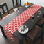 Charming Red & White Paws Table Runner - Cotton & Polyester Options - Korvel
