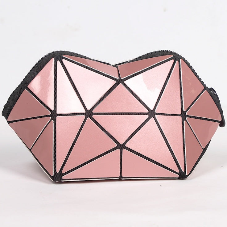 Fashion Geometric Cosmetic Bag for Women - Lightweight Organizer