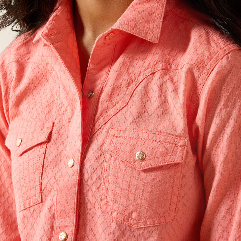 Amanda Shell Pink | Ariat Girls Long Sleeve Shirt