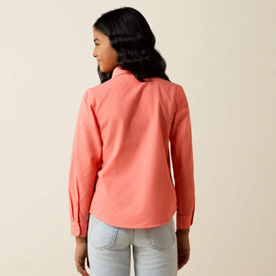 Chemise Amanda Rose Coquillage | Chemise à Manches Longues Ariat pour Filles