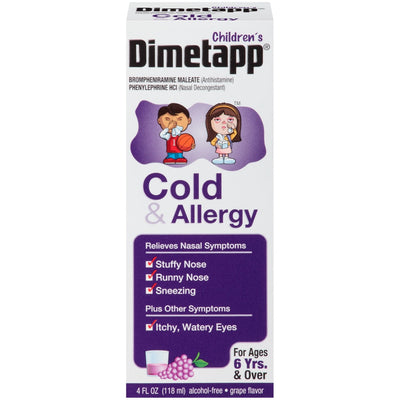 Dimetapp Children's Cold & Allergy Grape Flavor Liquid - 4 Fl Oz