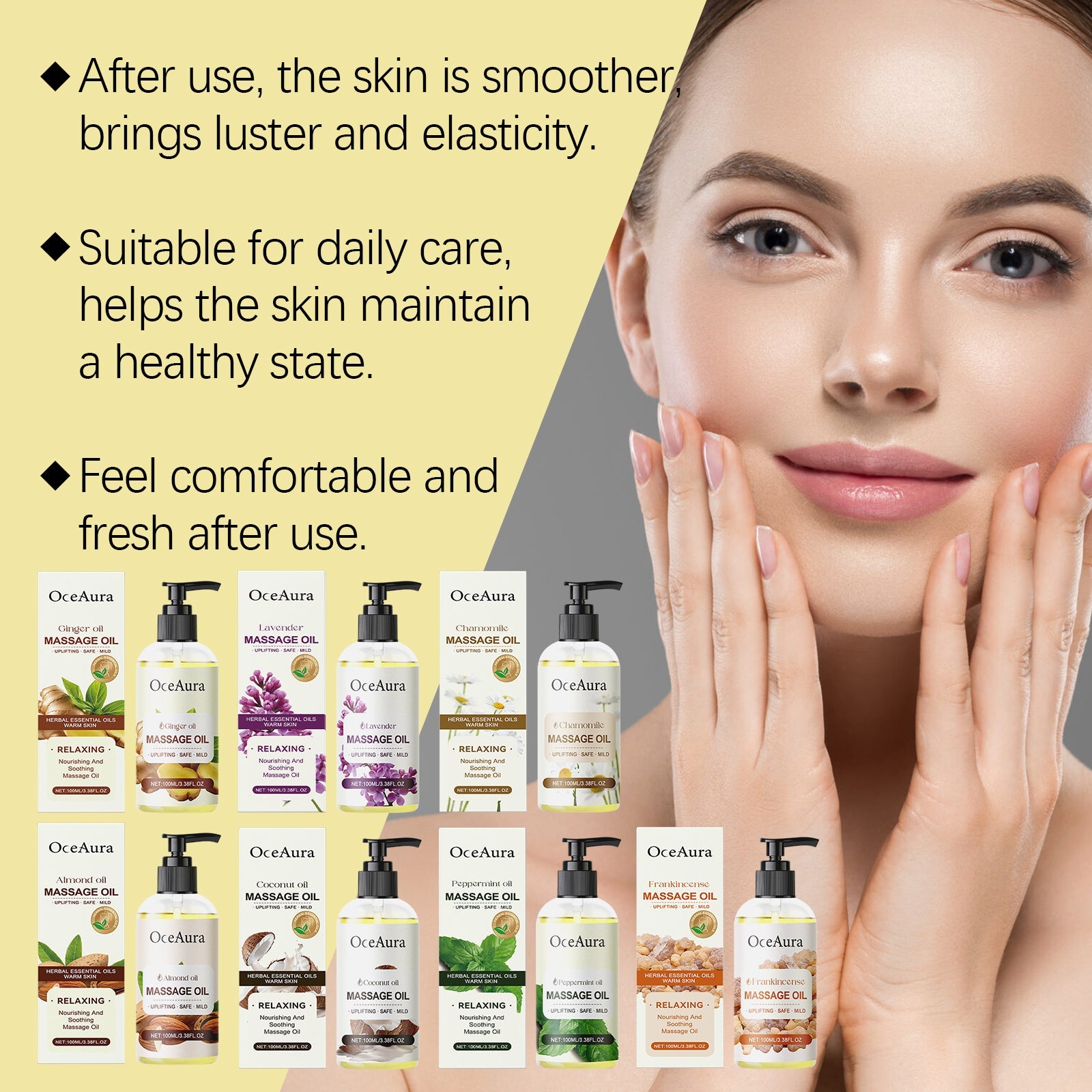 Coconut Oil Body Essential Oil Hydrating And Moisturizing Body Moisturizing Massage Essential Oil - Korvel