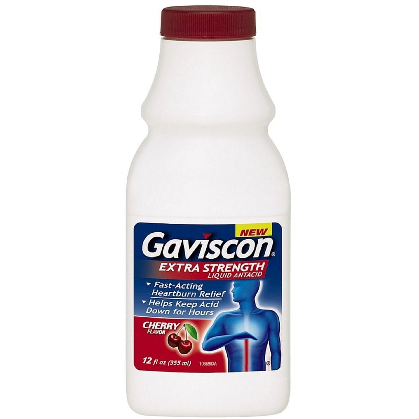 Gaviscon Extra Strength Sabor Cereza Antiácido 12 Fl Oz