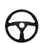Momo Track Style Black Suede Racing Steering Wheel with Carbon Center - Korvel