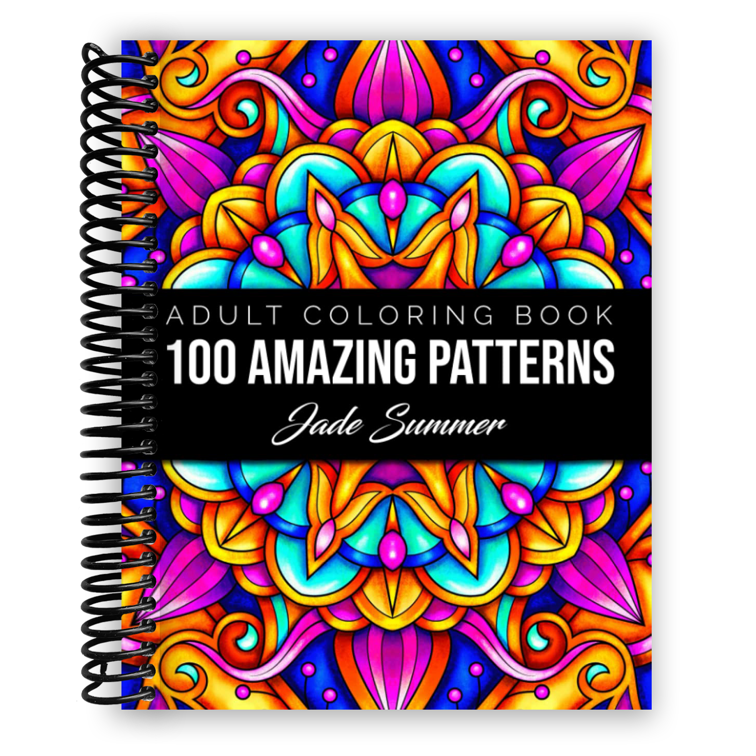 100 Amazing Patterns: An Adult Coloring Book with Fun, Easy, and Relaxing Coloring Pages (Spiral Bound) - Korvel