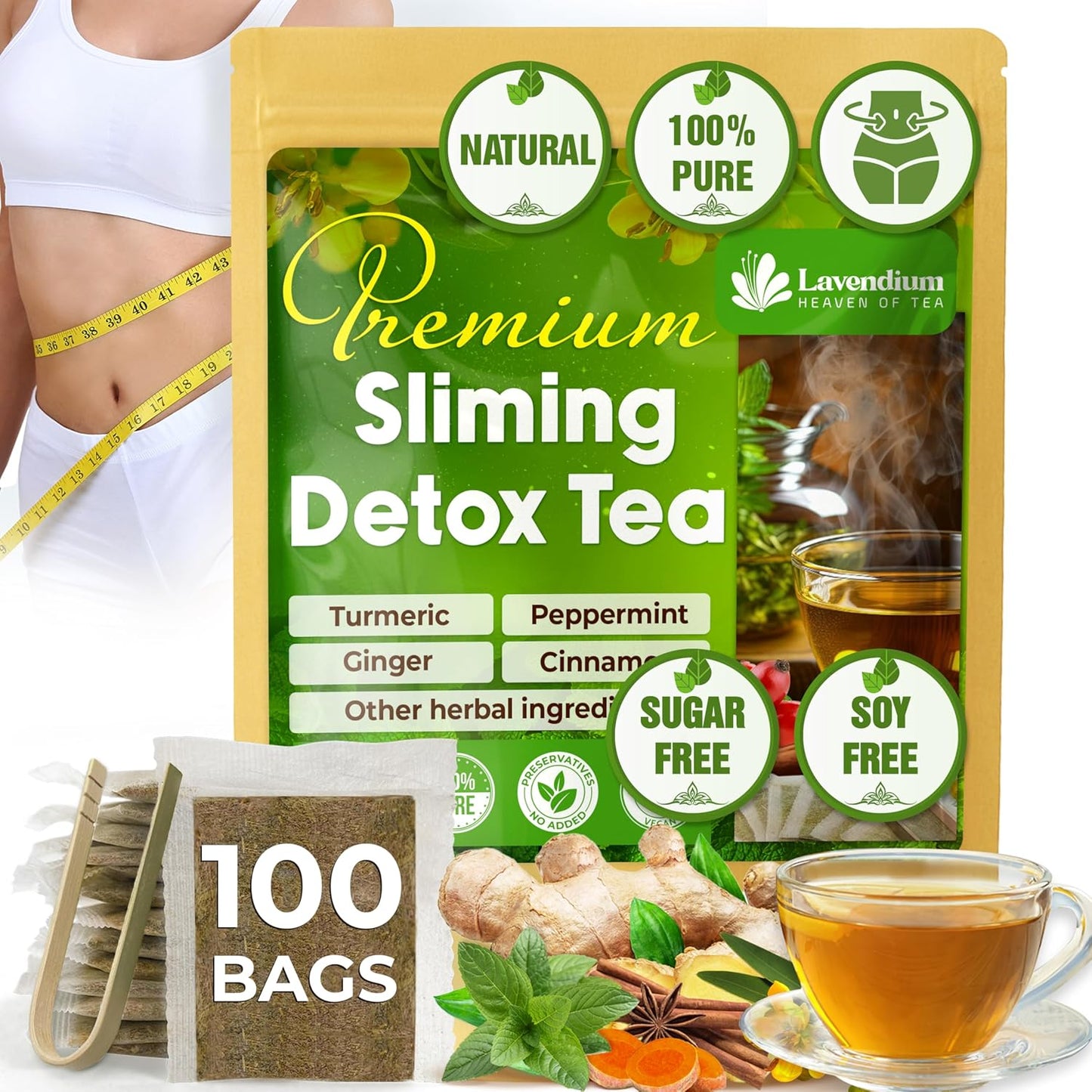 Caffeine-Free Herbal Tea with Chamomile, Hibiscus & Ginger