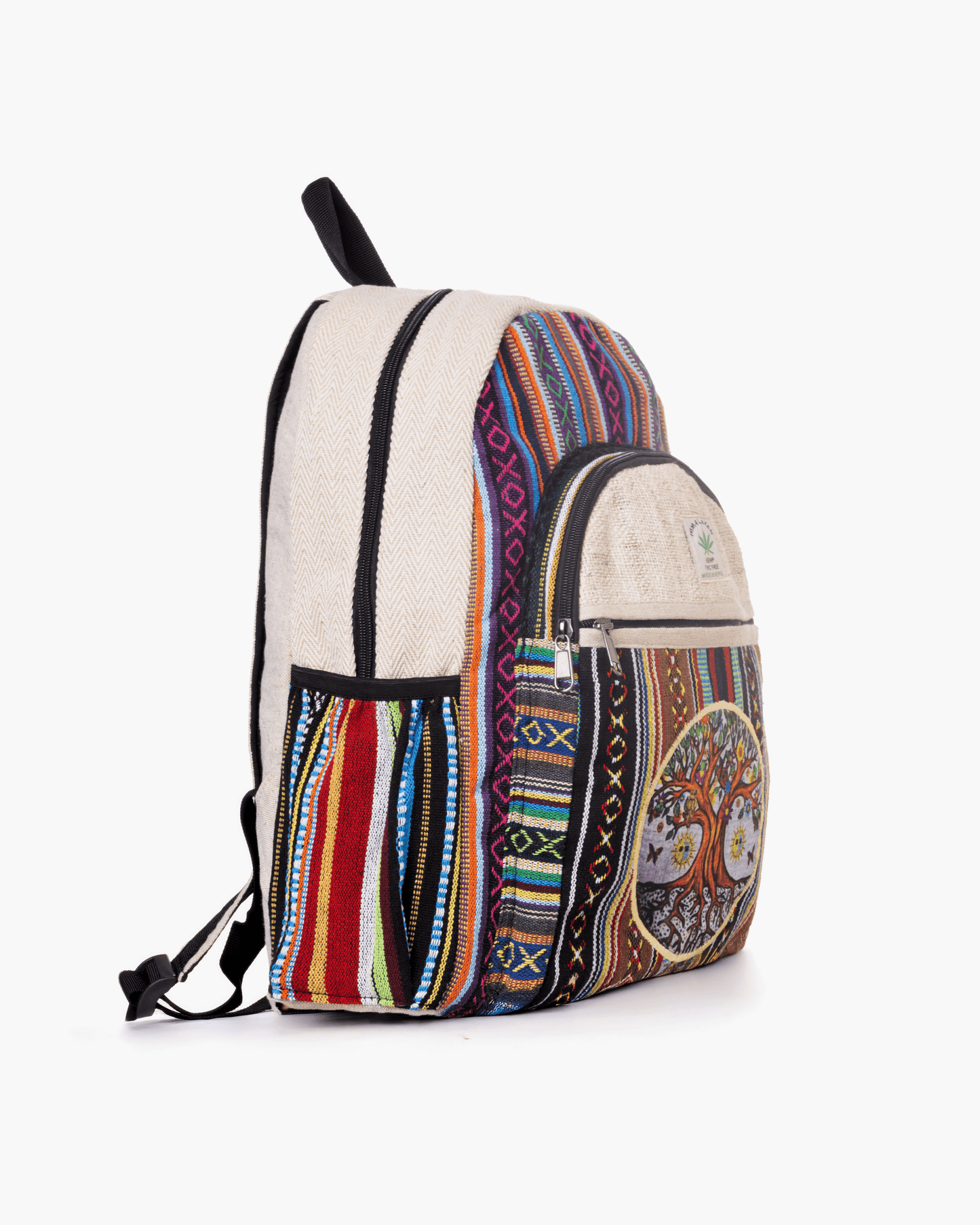 Sac à dos en coton et chanvre fait main de la collection Kathmandu