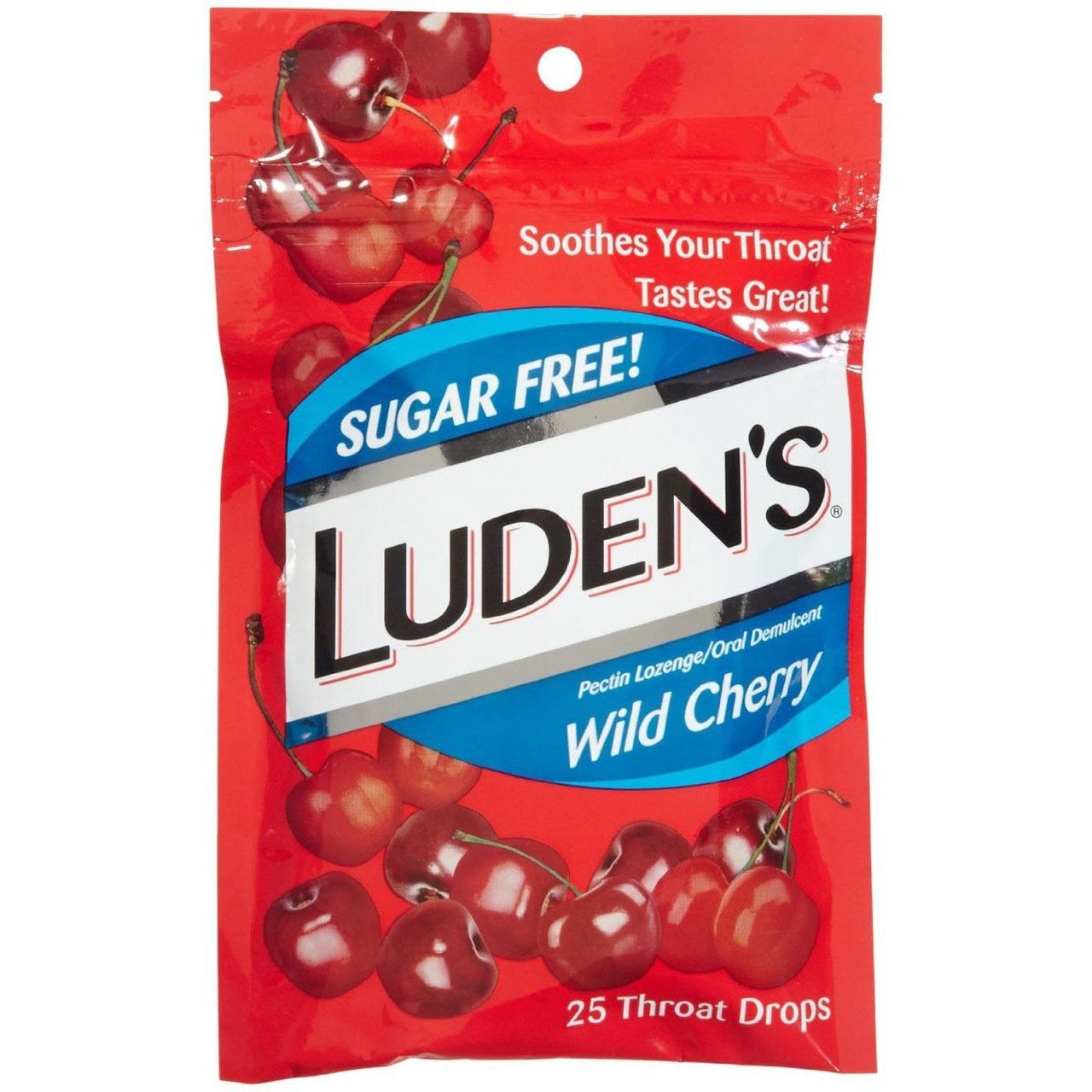Bonbons pour la gorge sans sucre Luden's - Saveur cerise sauvage
