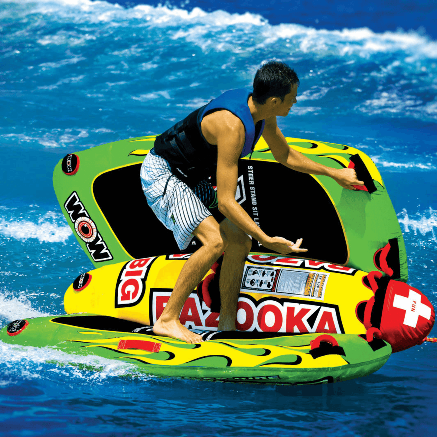 WOW Watersports Big Bazooka Towable Water Tube for 1-4 Riders